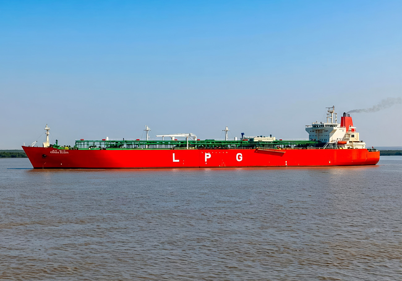 One more Indian-flagged LPG tanker Green Sanvi on way to India
